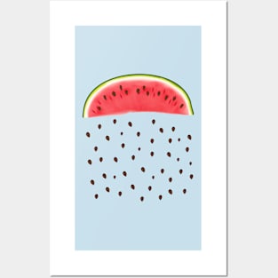 Watermelon Seeds Falling Out Posters and Art